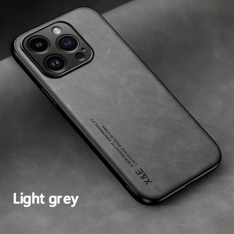 Luxury Magnetic Sheepskin Leather Case for 15 14 13 12 11 Pro Max Mini XR XS 8 7 plus Shockproof Matte Soft Bumper Cover